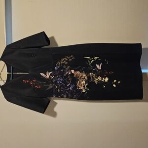 Elegant Black Floral Dress